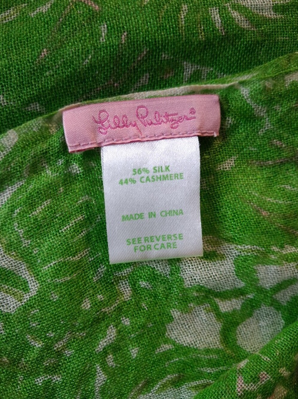 Lilly Pulitzer Murfee Scarf Sorority "Kappa Delta" Silk/cashmere GUC - Picture 2 of 5